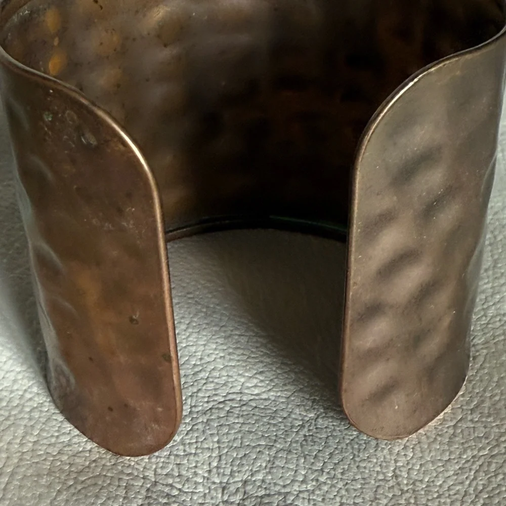 Hammered Metal Cuff Bracelet